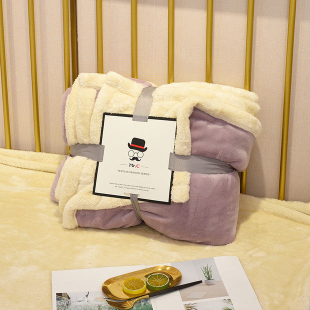 Spring Autum  Plush Plaid Decorative Sofa Couch Throw Blankets On Bed Thermal Fluffy Fleece Blanket On Sale