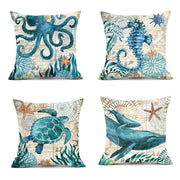 Cushion Covers Sea Turtle Printed Chair Seat Cases For Home Decor Sofa Chair Seat