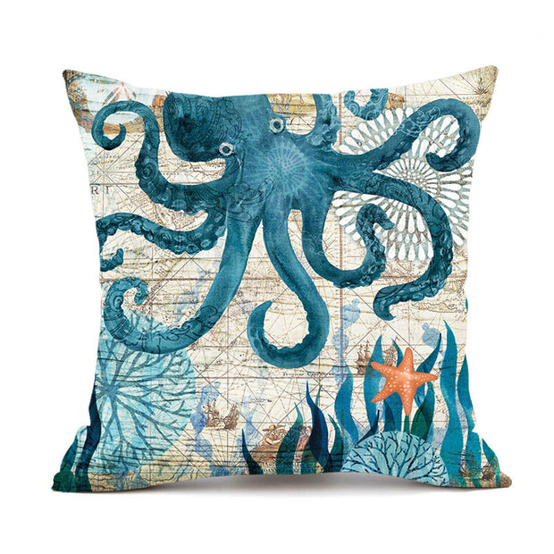 Cushion Covers Sea Turtle Printed Chair Seat Cases For Home Decor Sofa Chair Seat