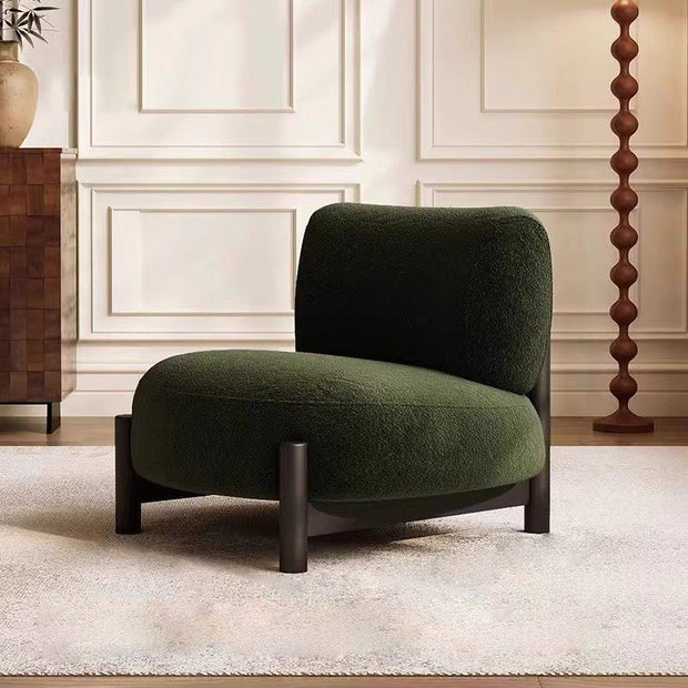 Living Room Single Sofa Fabric Lambswool Leisure Chair