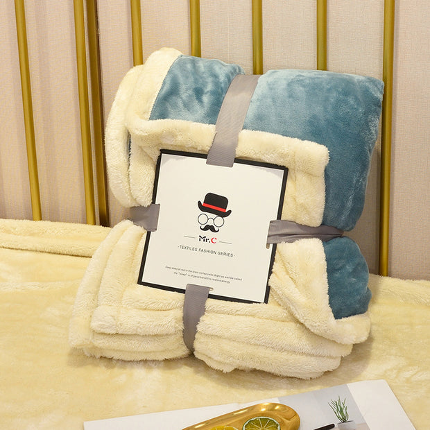 Spring Autum  Plush Plaid Decorative Sofa Couch Throw Blankets On Bed Thermal Fluffy Fleece Blanket On Sale