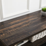 Modern Entertainment Console TV Stand With 23  Fireplace Insert, Multipurpose Sliding Door TV Cabinet Large Storage Space, 58.11  W  15.79  D  32.36  H Antique Brown