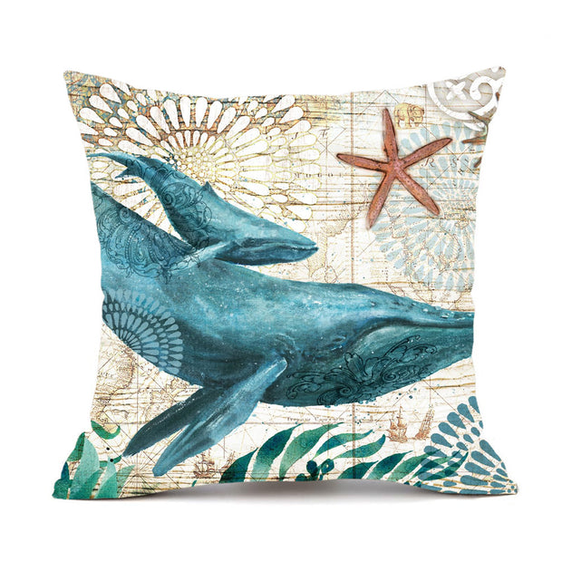Cushion Covers Sea Turtle Printed Chair Seat Cases For Home Decor Sofa Chair Seat