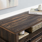 Modern Entertainment Console TV Stand With 23  Fireplace Insert, Multipurpose Sliding Door TV Cabinet Large Storage Space, 58.11  W  15.79  D  32.36  H Antique Brown