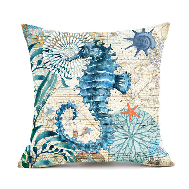 Cushion Covers Sea Turtle Printed Chair Seat Cases For Home Decor Sofa Chair Seat