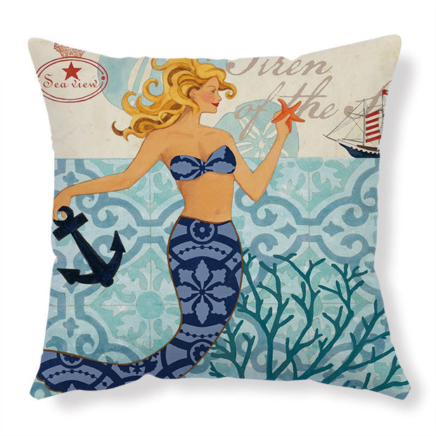 Cushion Covers Sea Turtle Printed Chair Seat Cases For Home Decor Sofa Chair Seat
